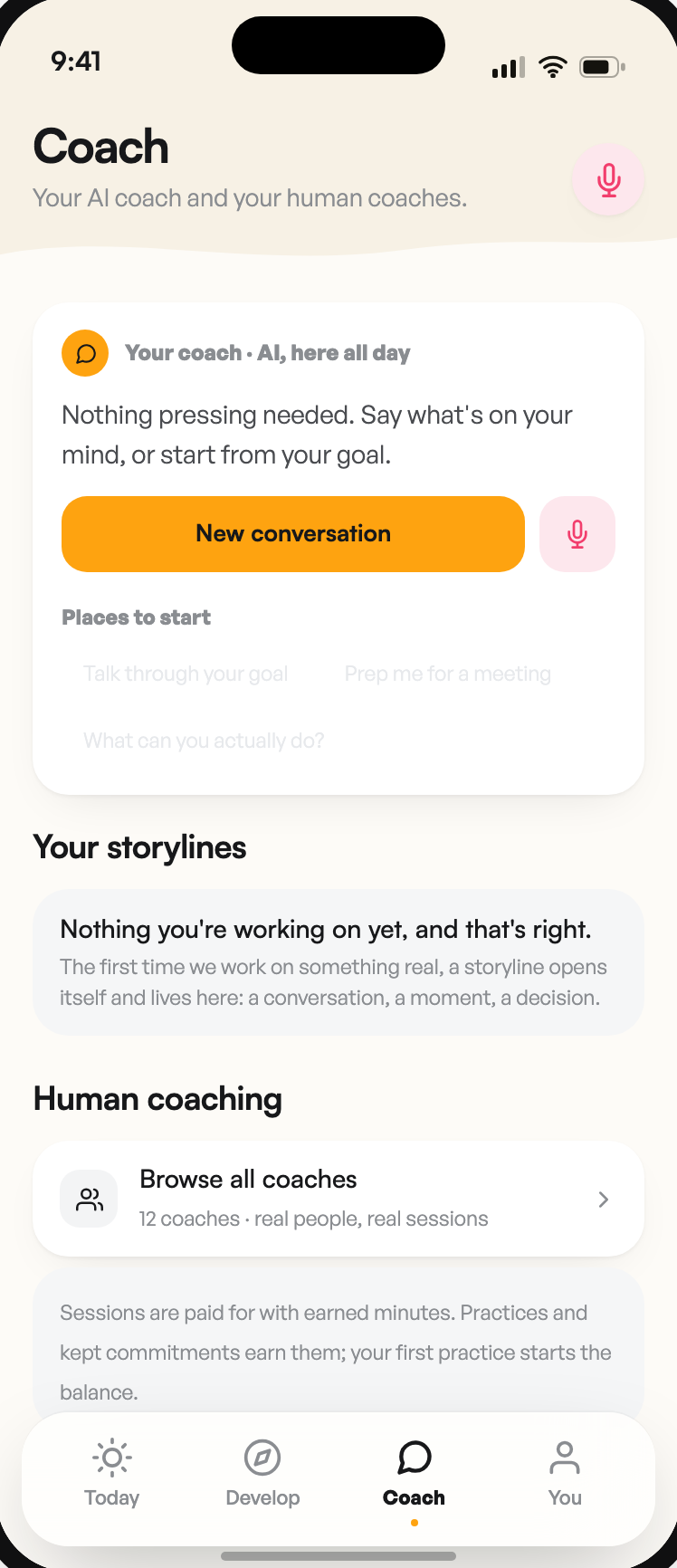 The AI coach hub